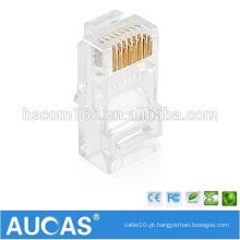 RJ45 8P8C conector cat5e não blindado banhado a ouro / systimax keystone jack plug modular